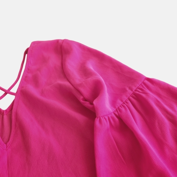 TCEC Womens pink top with bell sleeves size small - Picture 8 of 10